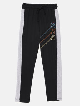 mackly - Boys Black Printed Pyjama Black