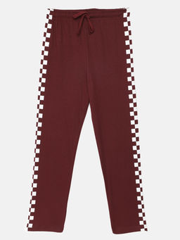 mackly - Girls Maroon Printed Pyjama Maroon