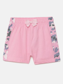 mackly - Girls Pink Printed Shorts