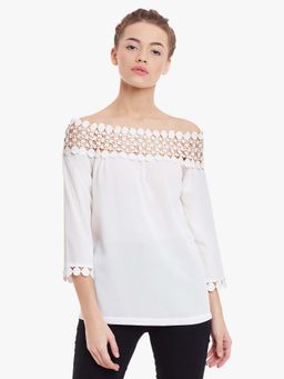 Miss Chase - White Off Shoulder Top