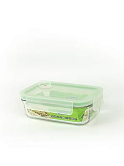 Glasslock - Airtight Break Resistant Food Storage Container,Microwave Safe, 400 ml,Rectangle