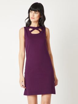Miss Chase - Magenta Mini Shift Dress