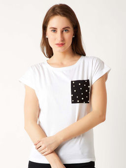 Miss Chase - White Cotton T-Shirt