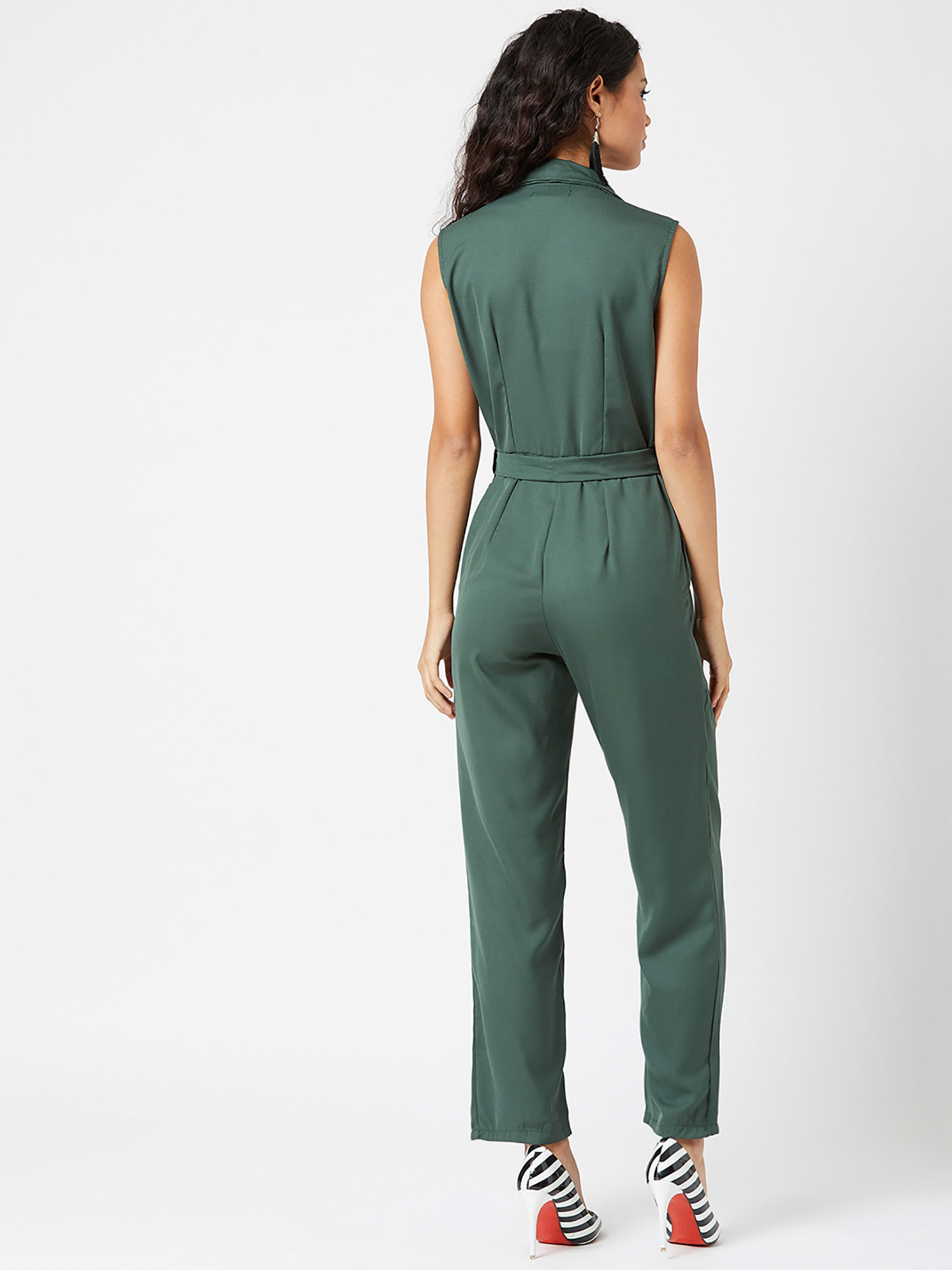 Buy Miss Chase Dark Green Tie-Up 