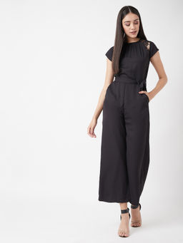 Miss Chase - Black Belted Maxi Jumpsuit
