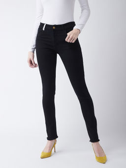 Miss Chase - Black Twill Tape Detailing Jeans