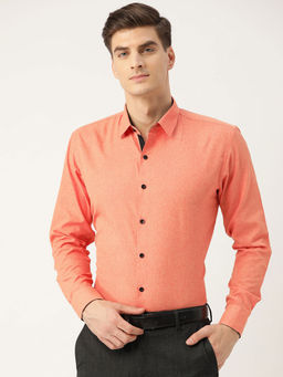 SOJANYA - Cotton Orange Formal Shirt