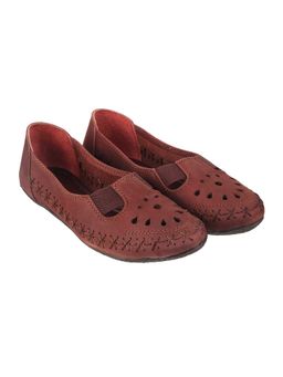 Metro - Womens Brown Flat BallerinasMetro Patterned Brown Bellies