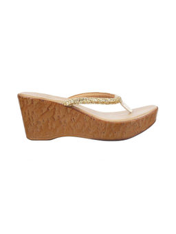 Mochi - Womens Gold Platform HeelsMochi Gold Solid Heels