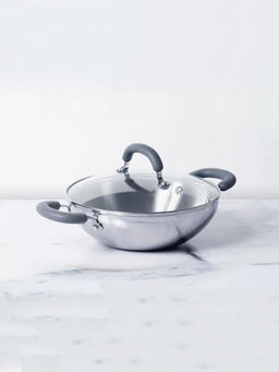 Meyer - Trivantage Stainless Steel Triply Cookware Kadai/Wok with Lid, 26cm