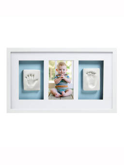 Pearhead - White Baby Prints Wall Triple Frame