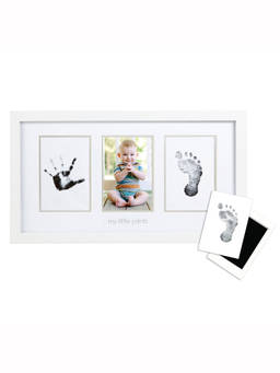 Pearhead - White Baby Prints Photo Frame