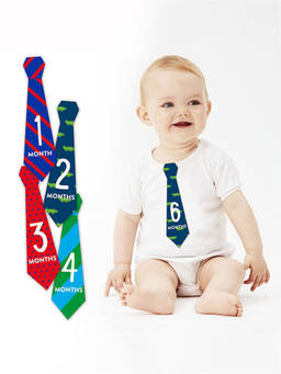 Pearhead - Multi-Color Tie Belly Stickers (Pack of 12)