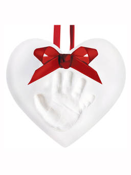 Pearhead - White Xmas Ornament Heart Keepsake