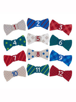 Pearhead - Multi-Color Felt Bow Tie Stickers (Pack of 12)