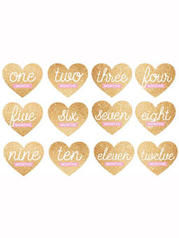 Pearhead - Gold First Year Glam Stickers (Pack of 12)