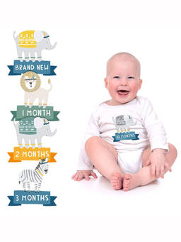 Pearhead - Blue First Year Belly Stickers (Pack of 13)