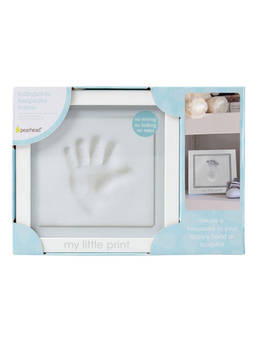 Pearhead - White Baby Prints Clay Keepsake Frame