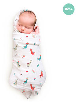 Rabitat - White No Prob Lama Bamboo Swaddle Pamper Soft