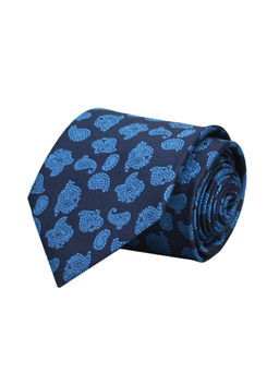 Tossido - Navy Blue Fine Woven Micro Fiber Necktie