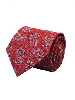 Tossido - Red Fine Woven Micro Fiber Necktie