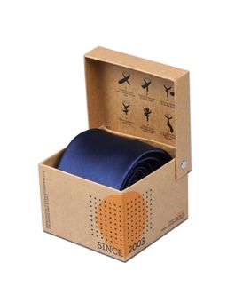 Tossido - Navy Blue Fine Woven Micro Fiber Necktie