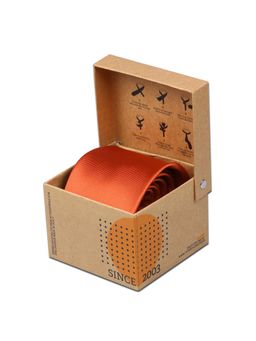 Tossido - Orange Fine Woven Micro Fiber Necktie