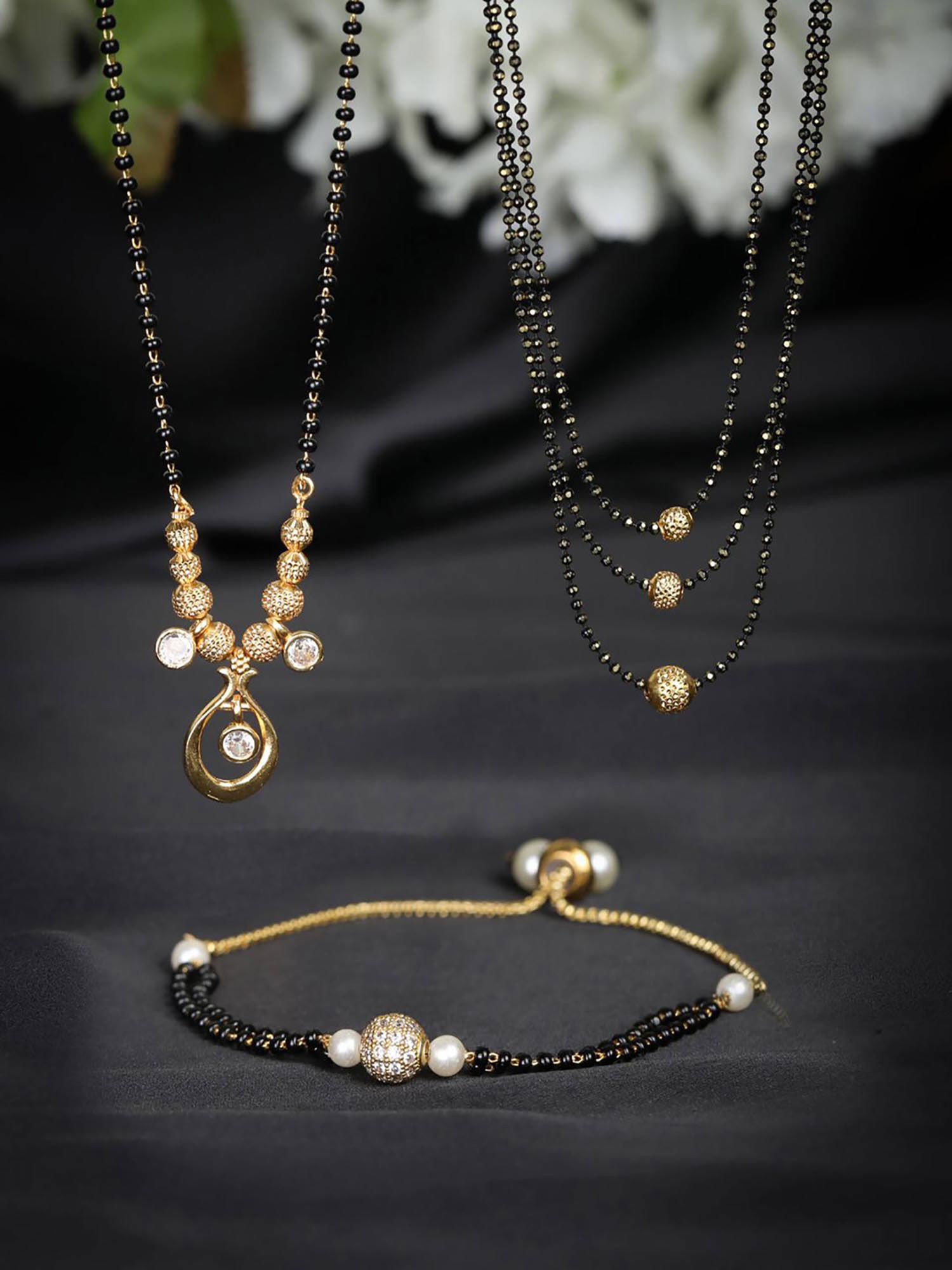 Black American Diamond Rose Gold Plated 