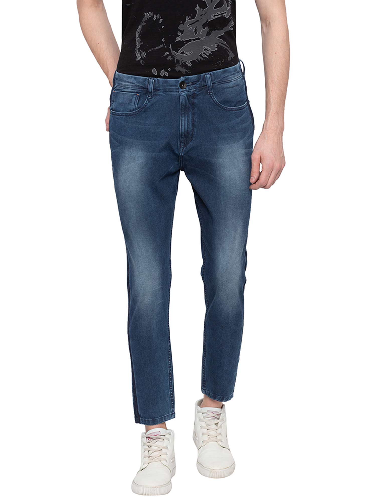 Buy Spykar Blue Skinny Fit Solid Jeans 