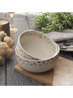 Miah Decor - Handcrafted Spring Collection- Stoneware Serving Bowls -set Of 2