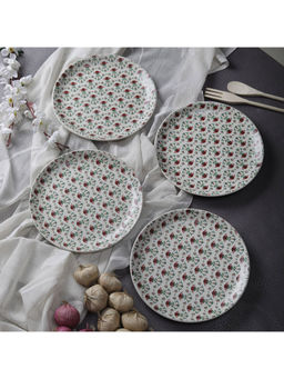 Miah Decor - Handcrafted Meadow Fresh Collection- Stoneware Dinner Plates -set Of 4