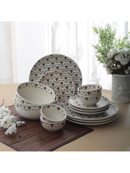 Miah Decor - Handcrafted Meadow Fresh Collection- Stoneware Dinner Set -pack Of 14