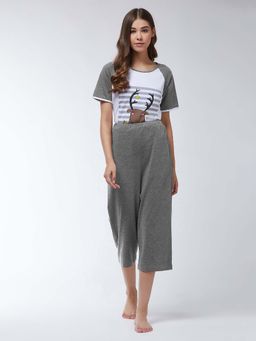 Miss Chase - Grey Printed Trouser