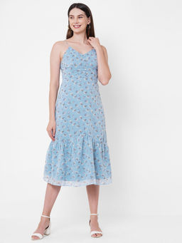 MISH - Empire Line Flounce Style Mid Length Dress At Nykaa Fashion - Your Online Shopping Store
