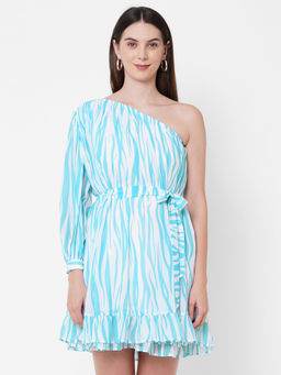 MISH - One Shoulder Trapez Style Short Dress At Nykaa Fashion - Your Online Shopping Store