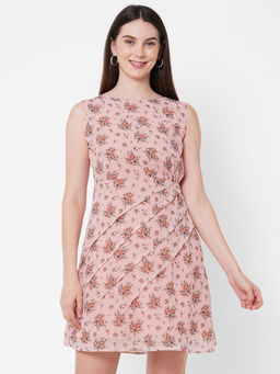 MISH - Floral Printed Pleat Style Sheath Dress At Nykaa Fashion - Your Online Shopping Store