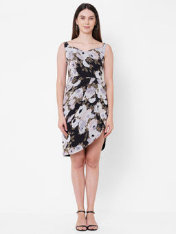 MISH - Floral Printed Bottom Wrap Style Short Dress At Nykaa Fashion - Your Online Shopping Store