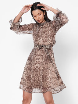 MISH - Brown Printed Dress