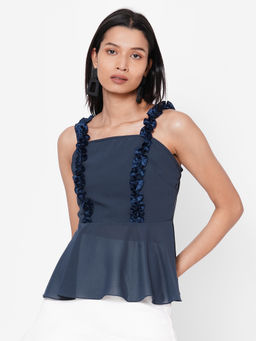 MISH - Navy Blue Solid Top