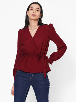 MISH - Maroon Solid Top
