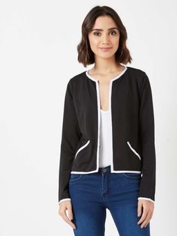 Miss Chase - Black Open Front Blazer