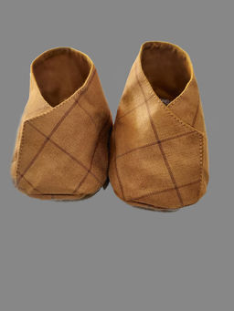 Maaikid - Brown Checks Pattern Booties