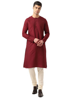 Manyavar - Men's Maroon Kurta