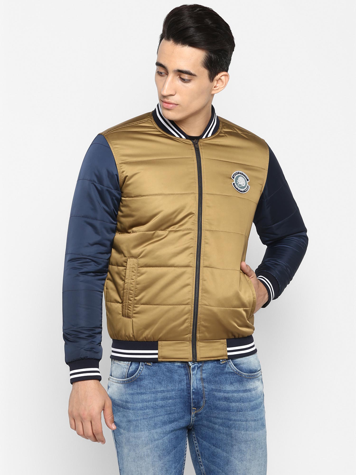 Buy Spykar Khaki Solid Jacket Online 