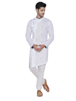 Manyavar - White Printed Kurta