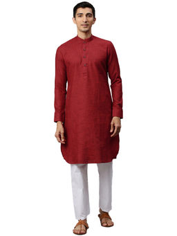 Manyavar - Men's Red Kurta