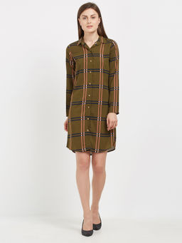 MISH - Olive Shirt Mini Dress