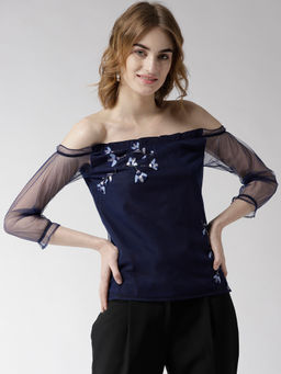MISH - Navy Blue Solid Top