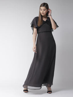 MISH - Charcoal Solid Maxi Dress