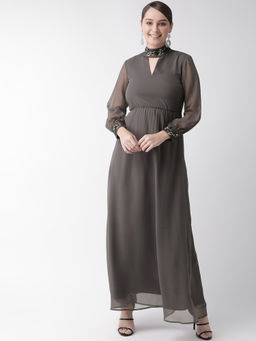 MISH - Grey 3/4Th Sleeve Maxi Dress